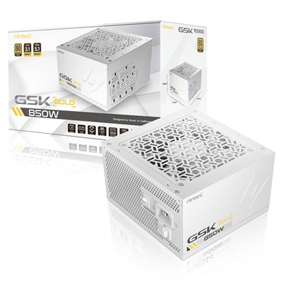 Antec GSK 850W ATX 3.1 PSU White - 80 PLUS Gold Full Modular PCIe 5.1 Antec GSK 850W ATX 3.1 PSU White - 80 PLUS Gold Full Modular PCIe 5.1